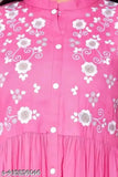 Viscose rayon embroidered blouse, three-quarter sleeves, MBC_005 design. India origin
