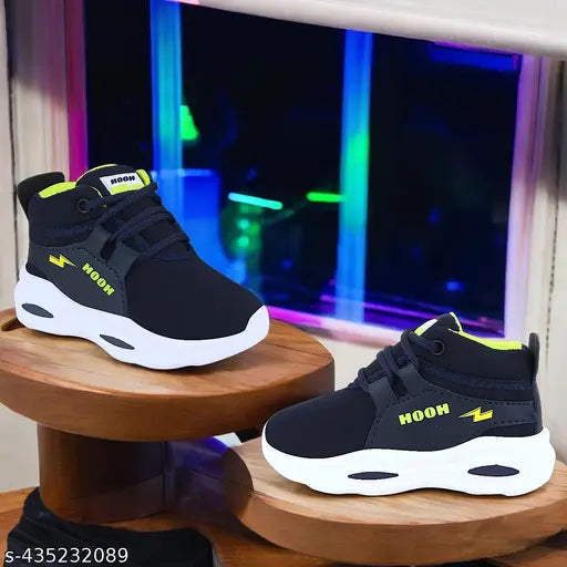 Black and yellow able Sports sneakers, designed for running