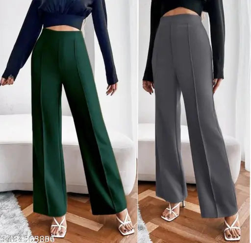Gorgeous cotton blend solid karara pant for women, regular fit trousers India