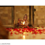 Metal Kuber statue with oil lamp