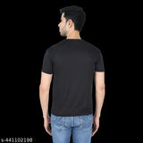 Fancy fashionista Men's Solid Round Neck T-shirts pack of 5, polyester, short sleeves, ideal for daily wear, gym, or outings. Indian-made, trendy polyster fabric