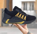 Black and yellow sport shoes combo pack of 2