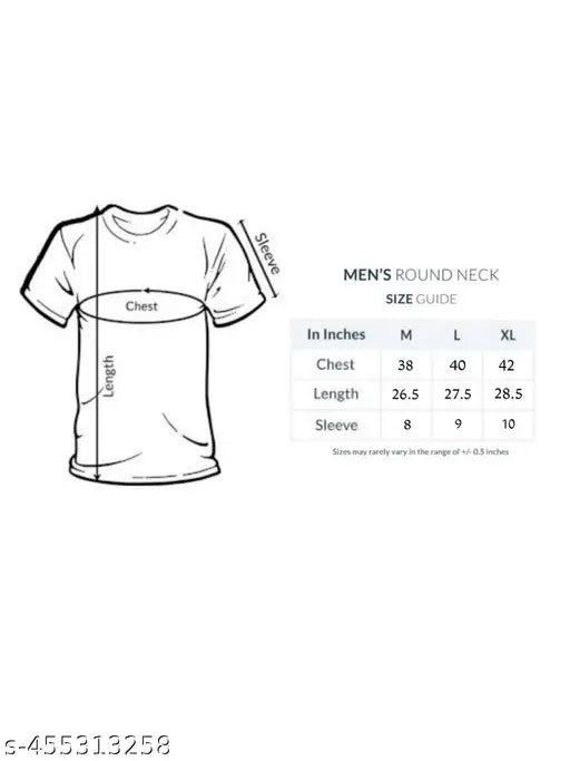 Aayat Fashion Mens Black Printed Round Neck Long Sleeve Cotton T-Shirt. Comfortable fit for M, L, XL sizes. Indian-origin trendy men's wear