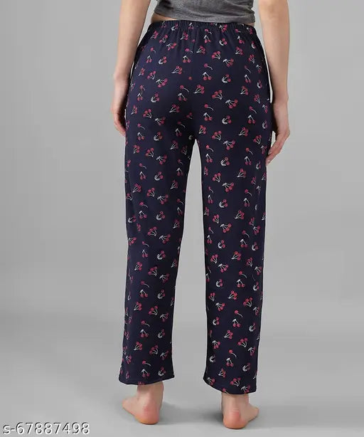 Comfy cotton pyjamas for women, regular fit, lounge paint print