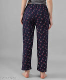 Comfy cotton pyjamas for women, regular fit, lounge paint print