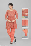 Rayon maternity night suit (top & bottom), solid color with printed net pattern, comfortable and smart fit for feeding body, handsfree design, made in India