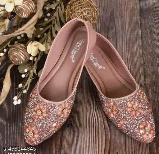 Synthetic leather Star Bally slip-on, embellished and vibrant footwear from India, size IND-4 to IND-9