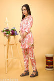 Premium polyester coord set for women, short-sleeved top and bottom, size S-XXL, India-made fashion coordination on mannequin