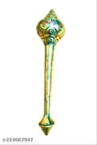 Golden brass Hanuman Ji Gada idol, 22cm size for spiritual protection