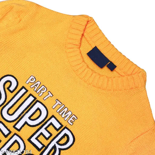 Woolen sweaters for boys & kids, solid design, 12-24 months, made in India