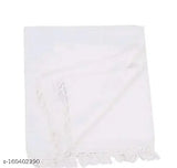 White mix cotton-silk Bhagalpuri chadar, lightweight and soft for all seasons