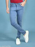 Elegant denim jeans for men, solid pattern, various sizes from 28in-50in (India origin)