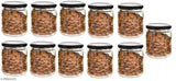 Clear glass jars with lids, airtight kitchen container set, 500ml capacity, pack of 12