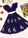 Vihat Fashion floral Georgette baby lehenga for party wear, short sleeves, ready-to-wear 2023