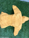 Yellow paper garment resembling hooded jacket