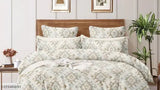 White glace cotton double bedsheet with 2 pillow covers, luxury home linen