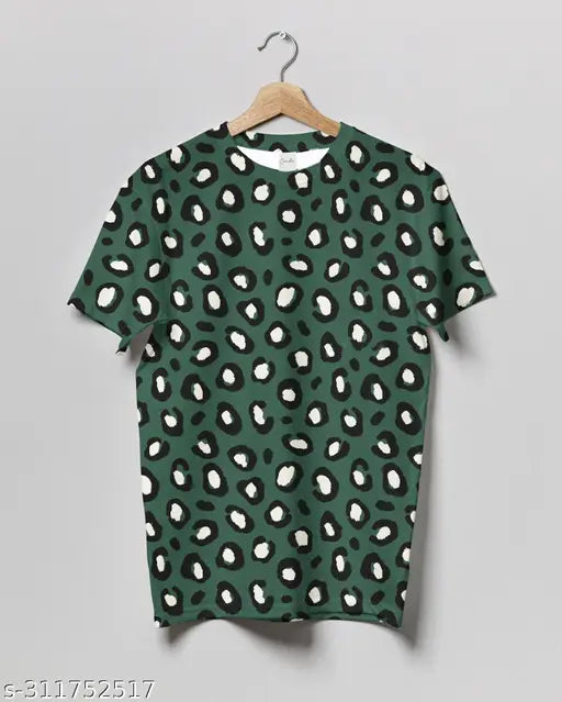 Crastic Printed Round Neck Cotton Blend Tshirt For Men