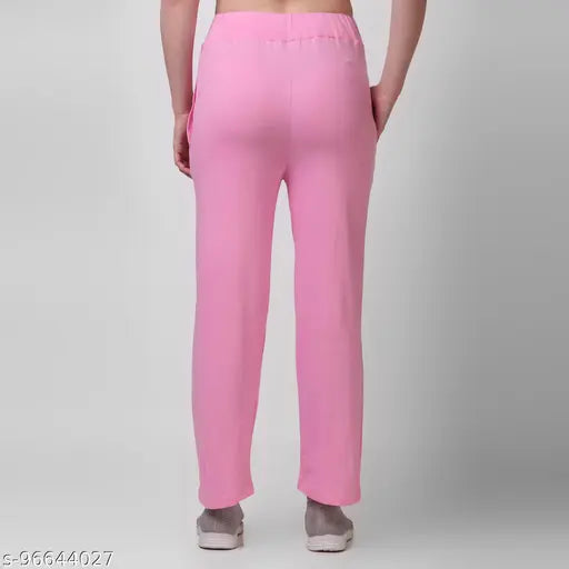 Pink cotton sweatpants women's leggings set of 2