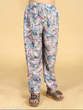 Muslin fabric kameez, blue floral design, sleeveless, knee-length