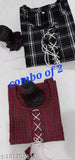 Black and red woolen kurti pack of 2