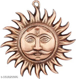 Brass decorative Wall Hanging Lord Sun Idol, ideal for housewarming and Vastu enhancement, 1 inch in length, height, and breadth