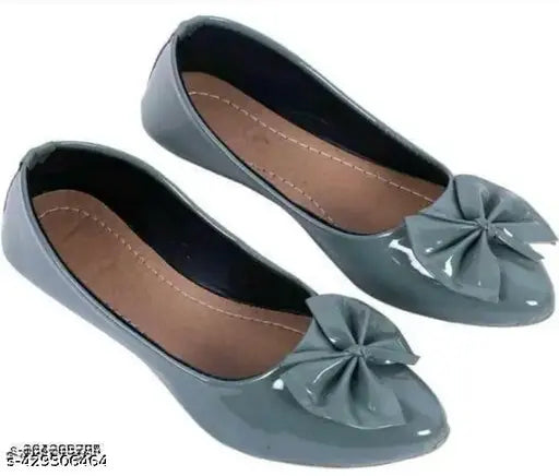 Synthetic butterfly ballet flats, solid net pattern, size options from IND-4 to IND-9 (foot length sizes ranging from 20 cm to 20.5 cm), handcrafted in India