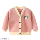 Cotton blend baby cardigan, solid color, long sleeves, hand wash only, regular fit, vibrant colors, size 6-12 months (14in length, 12in waist), made in China