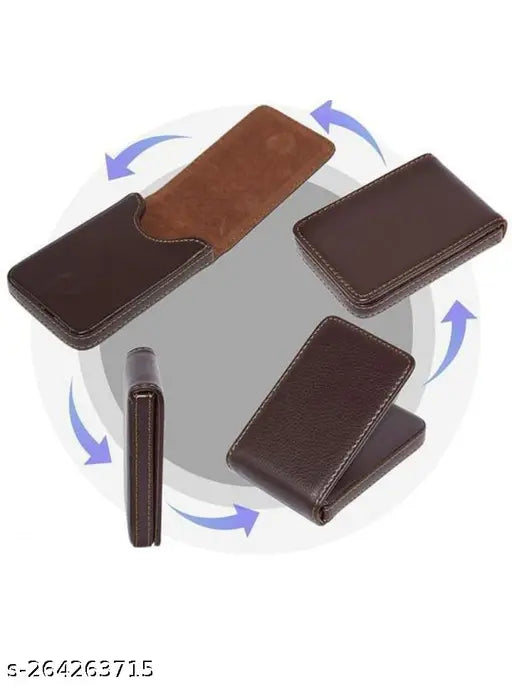 Solid leather HRF STAR Business Visiting Debit credit card holder, 2 compartments, free size (10cm x 7cm), Indian craftsmanship