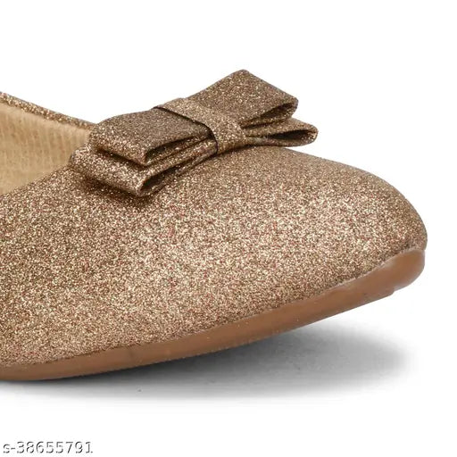 Synthetic leather slip-on bellies for women and girls, solid pattern ballet flats in multiple sizes from India