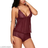 White net night dress for women, spaghetti top and shorts, lace detailing, high-end design, affordable price