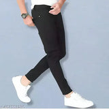 Dyed/washed polycotton stretch jeans for casual wear, fashionable fit for size 28 or 30