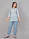 Pure cotton nightsuit for women, printed pattern, limited edition premium cotton pyjamas on hanger