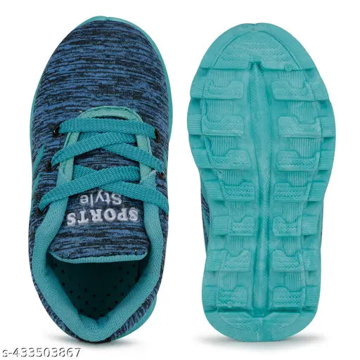 Teal and white neobaby walking shoes, suitable for kids from 12 months to 35 years