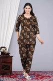 Rayon marwadi print nightsuit for women, limited edition premium cotton comfort sleepwear from PARWATI or Vanshi, India