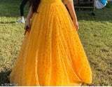Embroidered net lehenga-choli set in satin and net fabrics, new arrival from India" (103 characters)