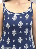 Navy blue lace sleeveless kurta, women's fashionable outfit