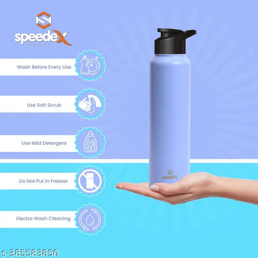 Stainless Steel Speedex Water Bottle - Leakproof, BPA-Free, Durable Purple Sipper Cap, 1000ml, Eco-Friendly