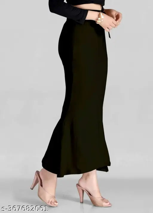 Black shapewear skirt, short hem
