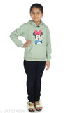 Warm and stylish polycotton printed hoodie sweatshirt for winter girls fashion (3-12 years), weather-resistant, easy care