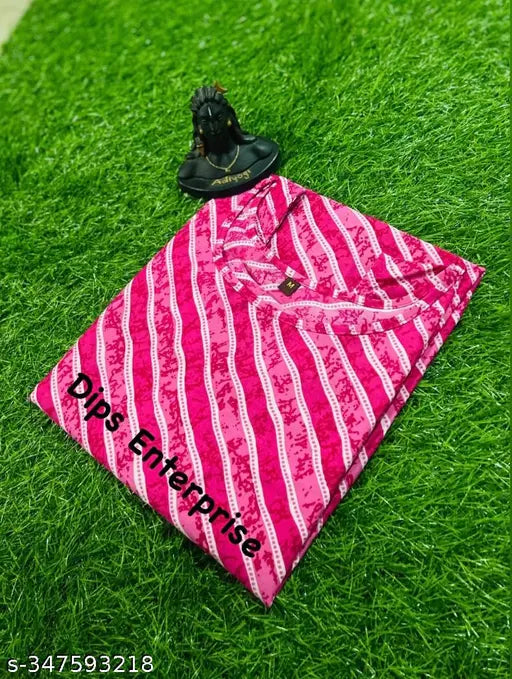 Pink crepe fabric lehenga saree dress