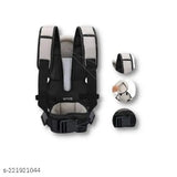 Black cream polyester kidsify adjustable baby bag, front carry facing out, comfortable kangaroo style carrier