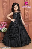Modern viscose sleeveless dress, embellished net pattern for girls aged 2-4 years, Indian handcrafted fashion wear