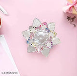 Multicolored crystal lotus flower for Vastu, home decor, and good luck (85 x 85 x 5 cm)