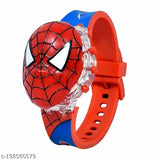 Glowing kids music watch with Spiderman design