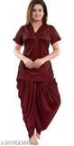 Cotton satin nightsuit for women, full elastic waistband for better fit, stylish and quirky sleepwear & lounge wear