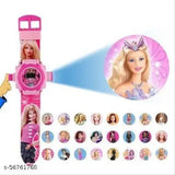 Digital wrist watch with Disney Princess Barbie design, featuring a projection of the princess on the screen. Ideal kids' toy, suitable as a birthday gift for boys and girls alike