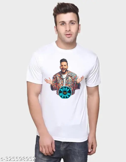 Striped polyester Fukra Insaan T-shirt, short sleeves, Indian fashion apparel