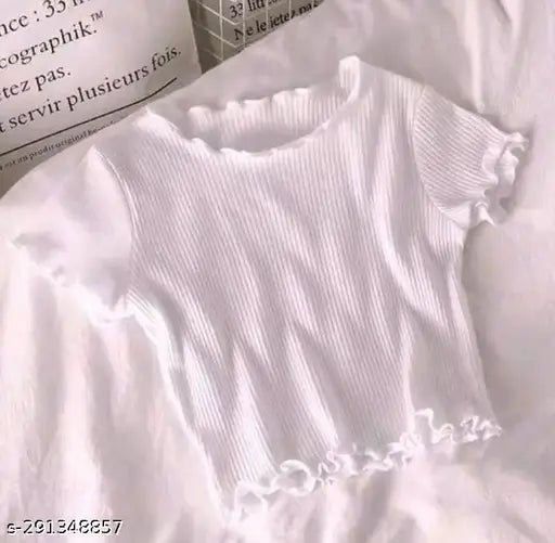 Striped net Lycra crop top and tunics, latest fashion from India