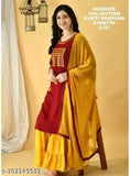 Gold and maroon kameez with dupatta, traditional outfit