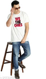 White cotton WWE Roman Reigns "We The Ones" T-shirt, Tribal Chief apparel with printed Bloodline design